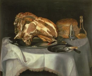 Still Life with Joint of Beef on a Pewter Dish